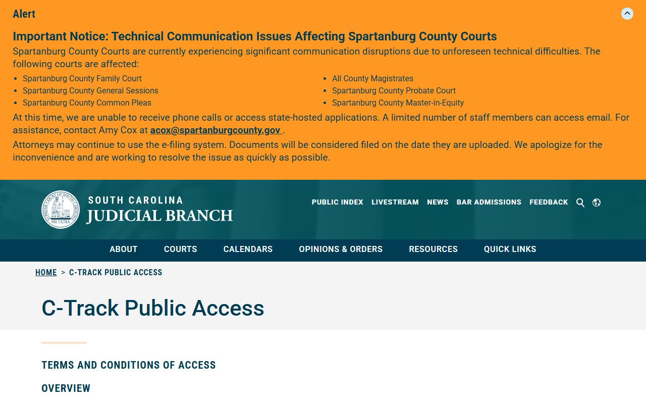 Florence County court records appellate C-Track public access