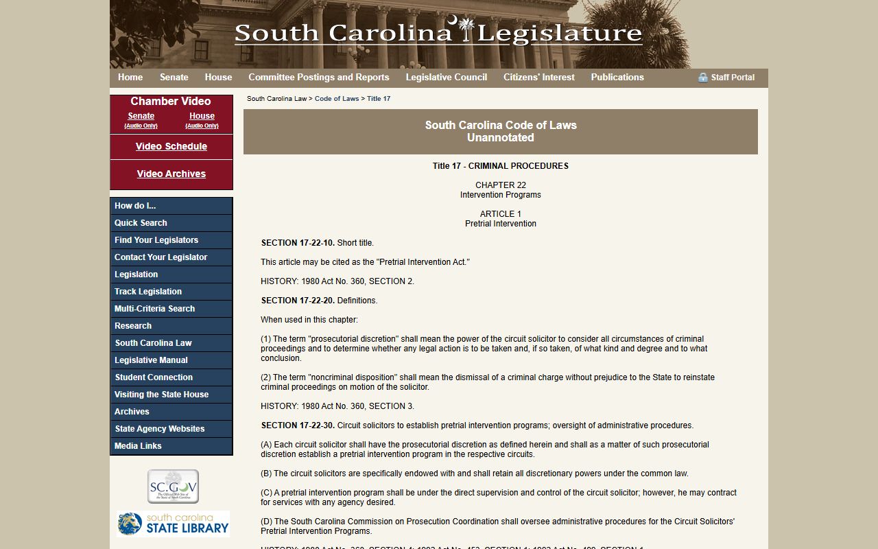Florence County criminal court records South Carolina expungement statutes