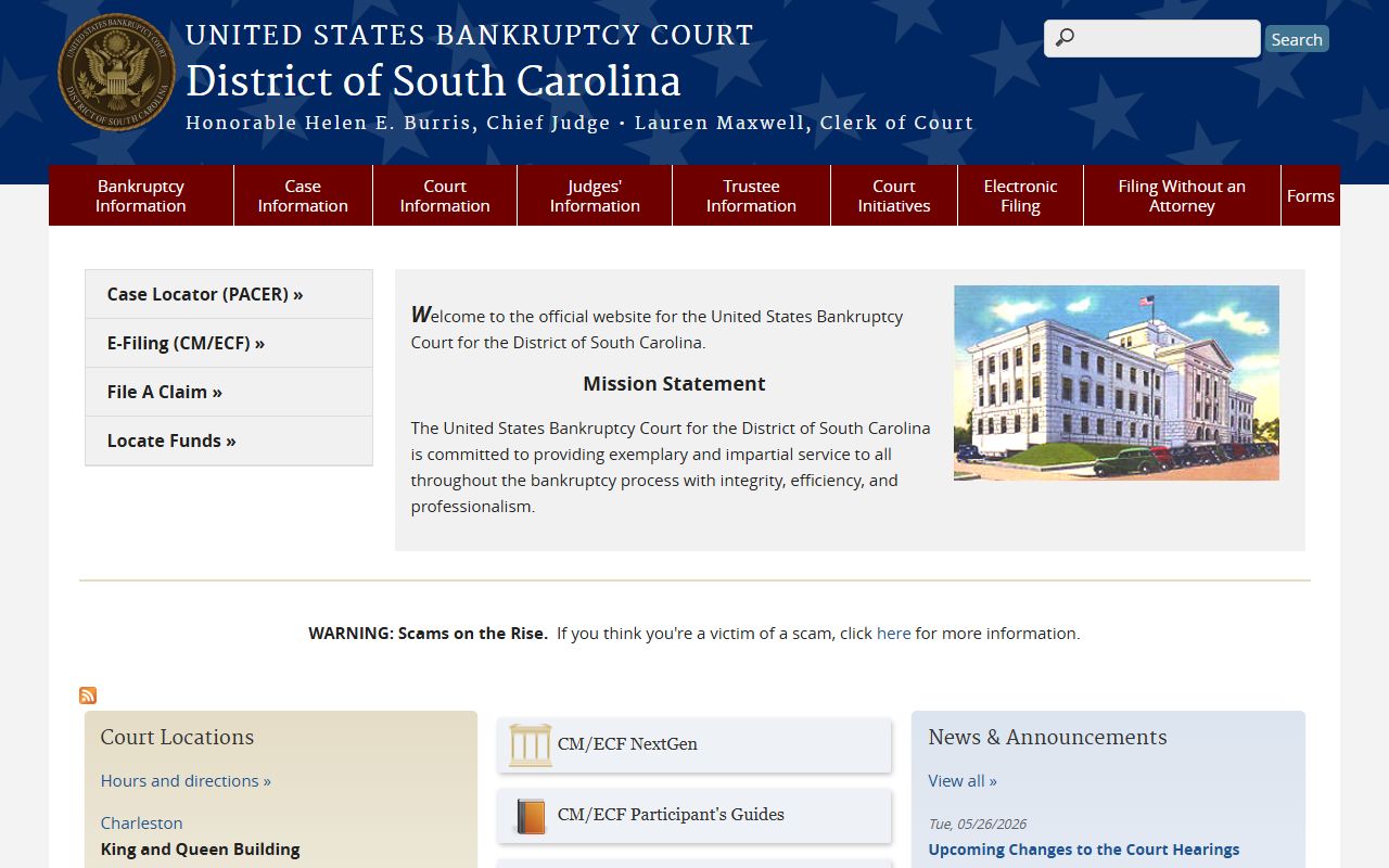 Florence County Circuit Court records bankruptcy court comparison