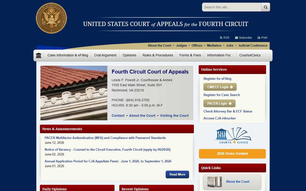 Florence County Circuit Court records Fourth Circuit appellate court