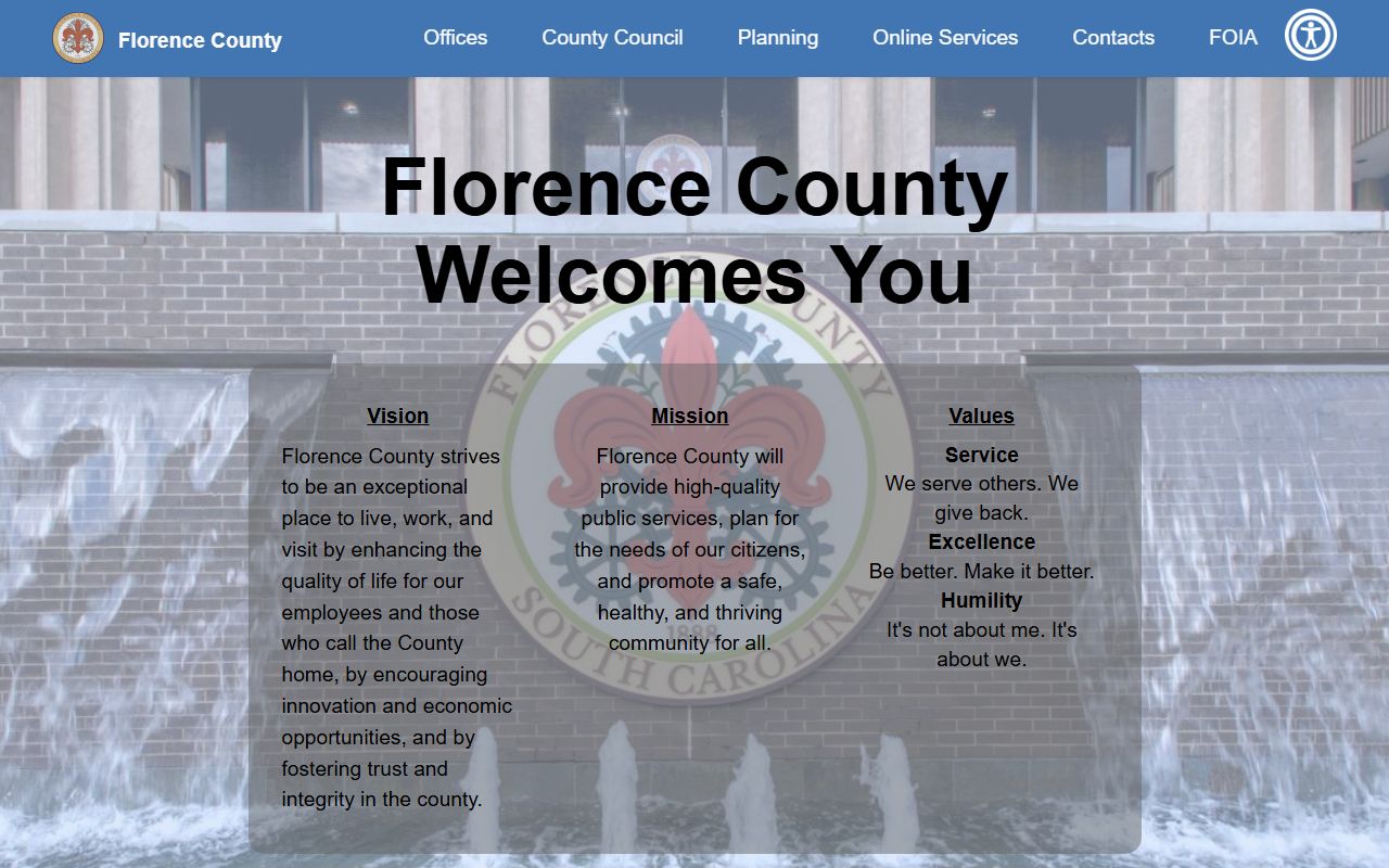 Florence County court records official county homepage