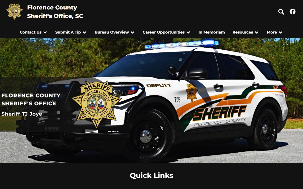 Florence County Court records sheriff office homepage
