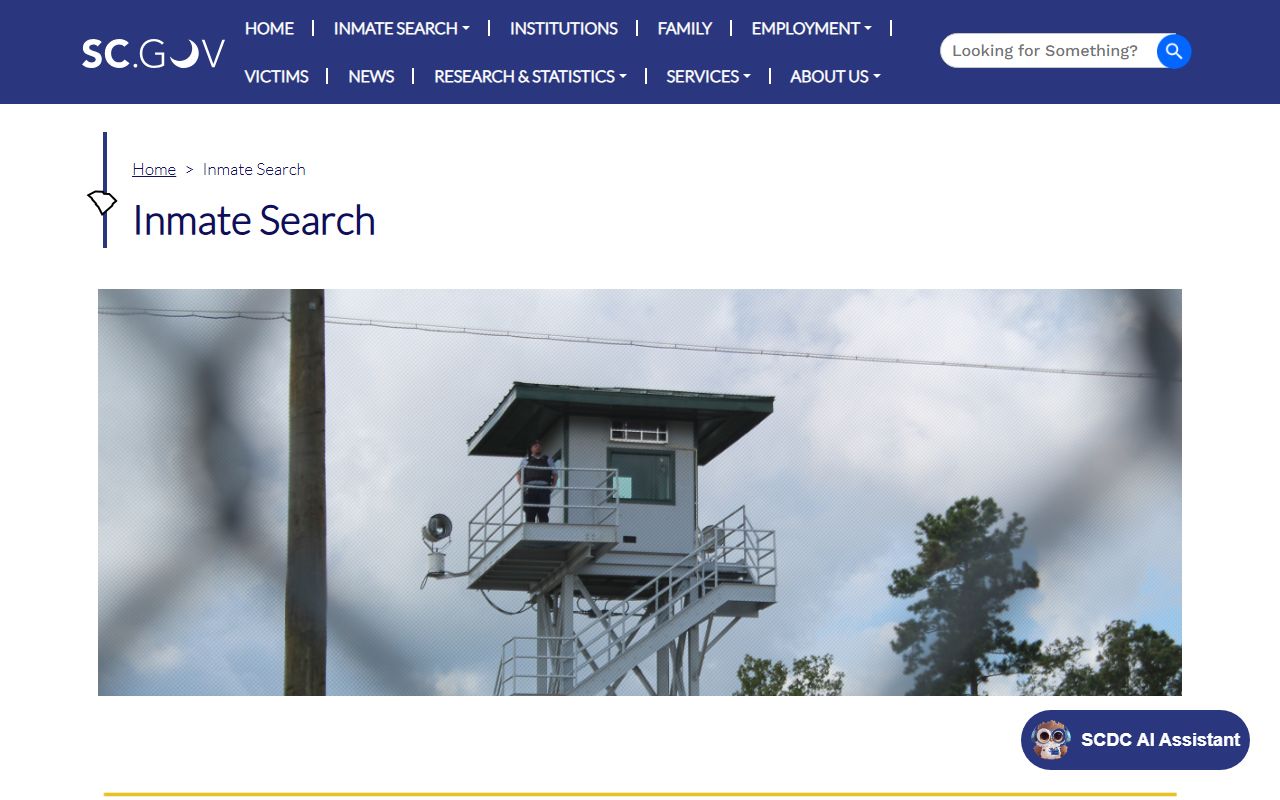 Florence County inmate records state corrections search channel